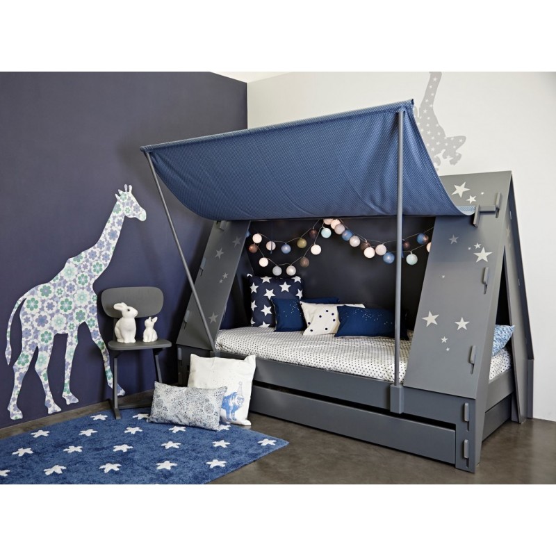 Lit enfant en forme de tente avec tiroir-lit, marque Mathy By Bols